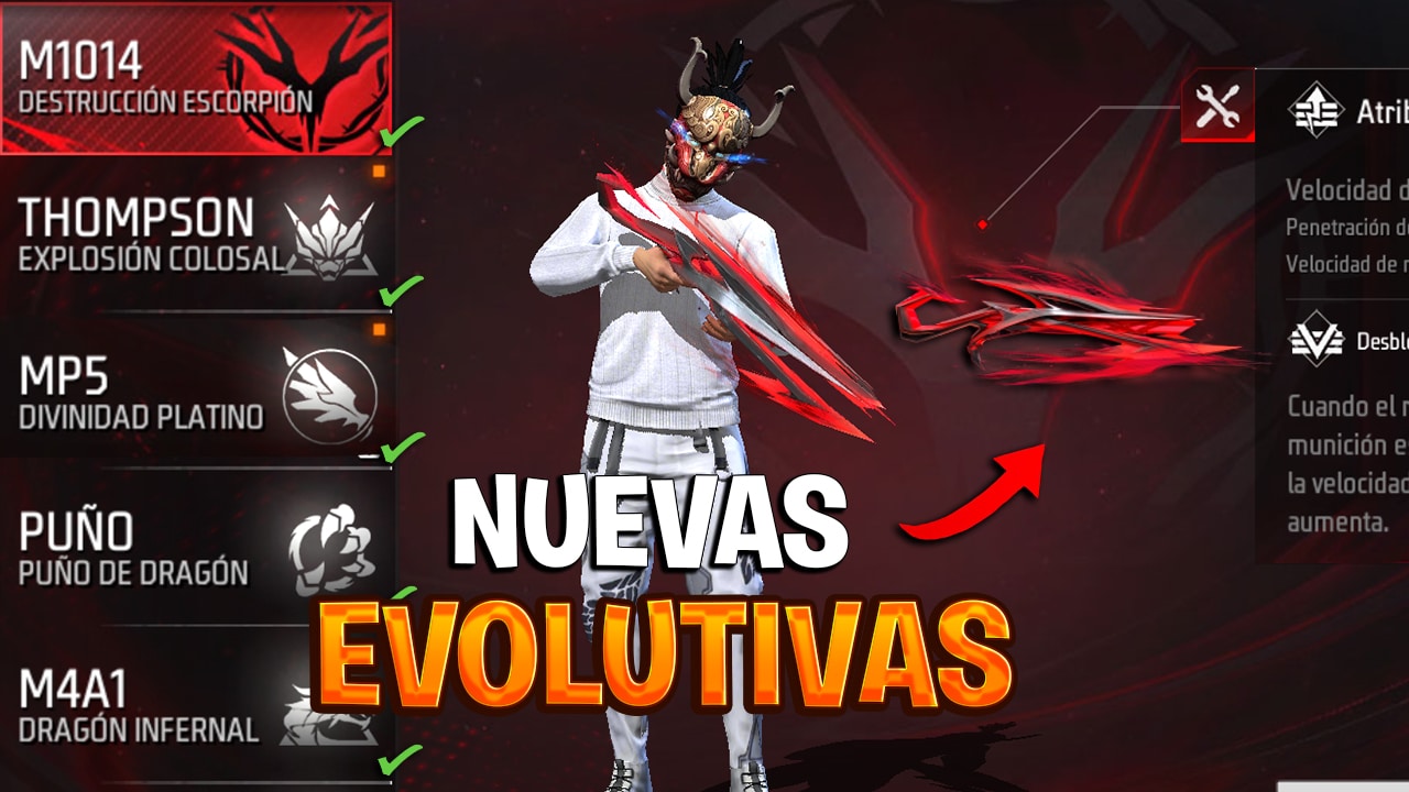 Descubre las armas evolutivas más poderosas en Free Fire