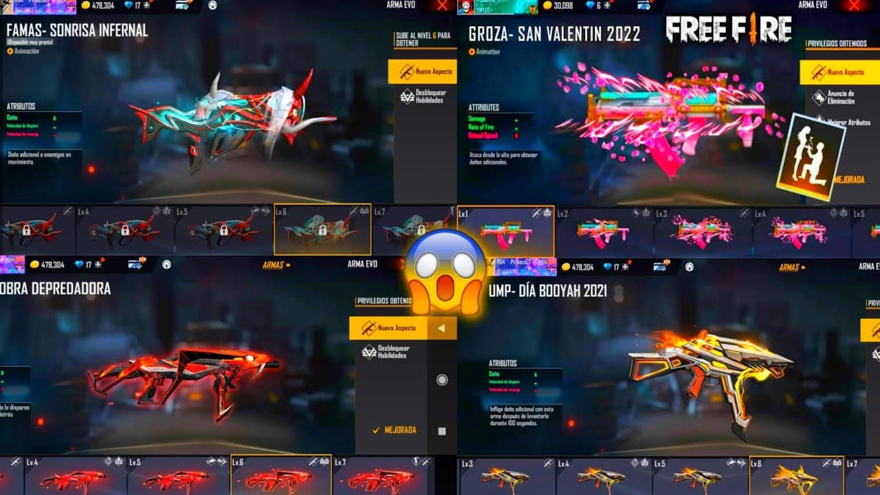 las 5 armas evolutivas mas poderosas en free fire descubre los diamantes que te aseguran la victoria